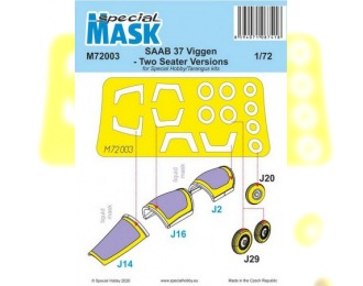 Маска окрасочная SAAB 37 Viggen Two Seater 