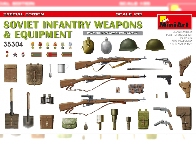 Сборная модель SOVIET INFANTRY WEAPONS & EQUIPMENT. SPECIAL EDITION