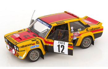 FIAT 131 Abarth Team Calberson №12 7th Rally Montecarlo (1980) Michelle Mouton - Annie Arrii, Yellow Black Red