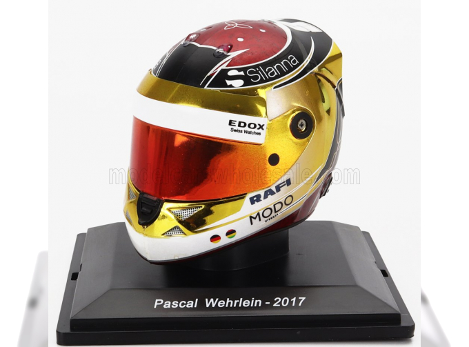 HELMET F1 Casco - Sauber C36 Ferrari N94 Season (2017) Pascal Wehrlein, Gold Red Blue