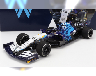 WILLIAMS F1  Fw43b Mercedes M12 Eq Power+ Team  Williams Racing N 63 Saudi Arabia Gp 2021 George Russel, White Light Blue