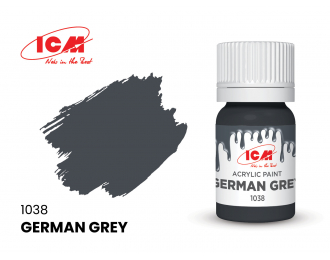 Краска акриловая 12 мл, Немецкий серый (German Grey)