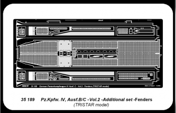 Фототравление для German medium tank Pz.Kpfw. IV, Ausf.B/C - vol. 2 - additional set - fenders