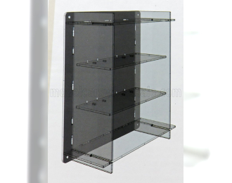 VETRINA DISPLAY BOX Espositore - For 3 Cars 1/18 Lungh.lenght Cm 36.8 X Largh.width Cm 12.5 X Alt.height Cm 44.9 (altezza Utile Tra I Ripiani Cm 12.0 Inner Height Among Shelves), Plastic Display