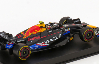 RED BULL F1 Rb19 Team Oracle Red Bull Racing №11 4th Austin Usa Gp (2023) Sergio Perez - With Pilot And Showcase, Matt Blue