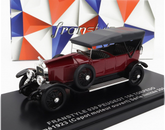 PEUGEOT 156 Torpedo Cabriolet Closed (1923) - Cofano Motore Aperto - Open Bonnet - Capot Moteur Ouvert, Red Black