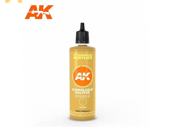 DUNKELGELB RAL 7028 Тёмно-жёлтая грунтовка, 100 мл / DARK YELLOW SURFACE PRIMER 100ML