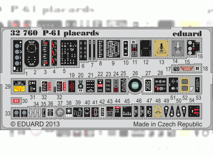 Цветное Фототравление для P-61 placards