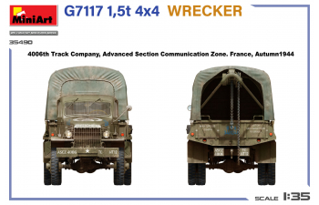 Сборная модель GMC G7117 4x4 Wrecker Tractor Military Truck - Telonato - Wwii - 1943