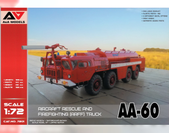 Сборная модель Пожарный автомобиль AA-60+ резиновые колеса