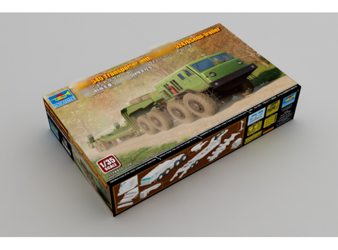 Сборная модель Транспортер Минский-545 с полуприцепом ЧМЗАП-5247Г