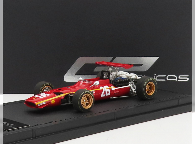 FERRARI F1 312 Scuderia Ferrari №26 Winner French Gp (1968) Jacky Ickx, Red