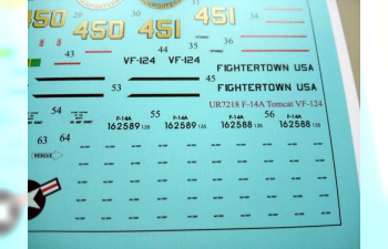 Декаль для F-14A Tomcat VF-124 Fightertown