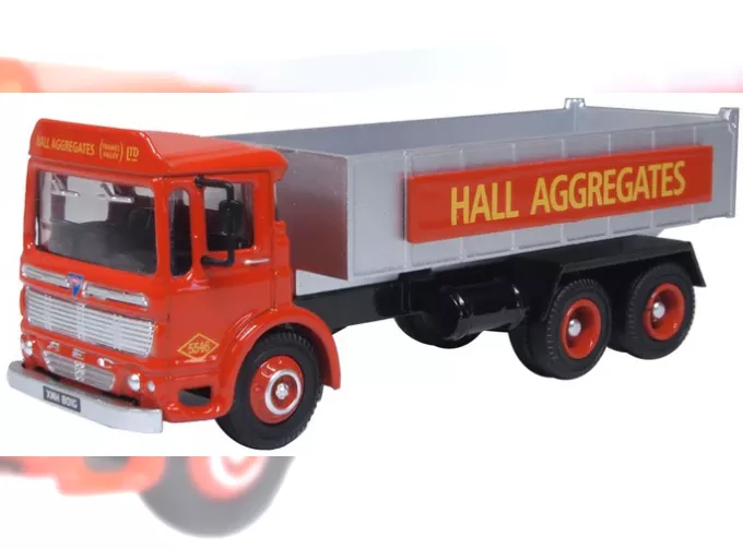 AEC Tipper, Hall Aggregates (1968), red/grey