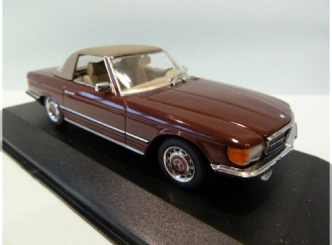 MERCEDES-BENZ 350SL R107 1970 с тентом, бордовый