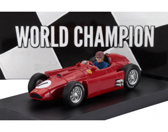 FERRARI F1 Lancia D50 №1 World Champion Winner British Gp (1956) Juan Manuel Fangio - With Driver Figure, Red