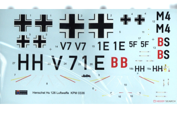 Сборная модель Henschel Hs 126B-1 „Luftwaffe“