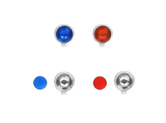 Небольшие дополнительные фонари 2,9 mm - синий / красный (4 шт)