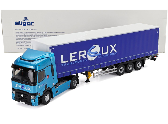 RENAULT T-line Truck Telonato Lreoux Transports (2021), 2 Tone Blue