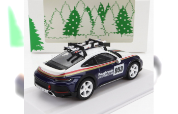 PORSCHE 911 992 №953 Rally Dakar Roughroads With Ski (2023), White Blue