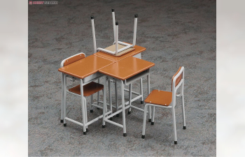 Сборная модель Набор школьная парта и стул SCHOOL DESK & CHAIR