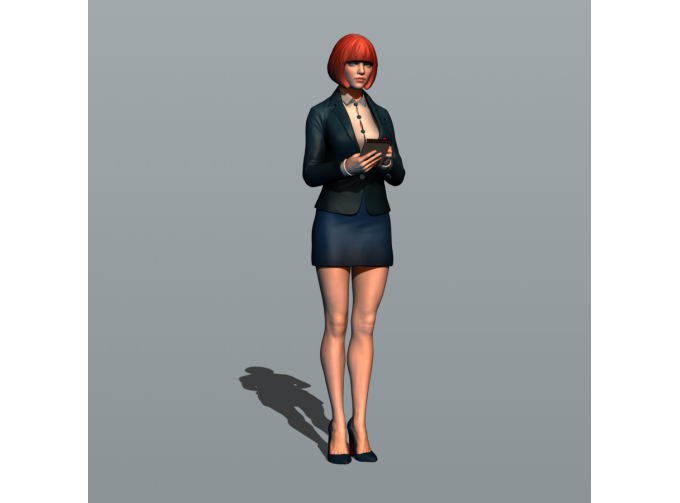 Фигурка Секретарша С блокнотом (масштаб 1:24), окрашенная