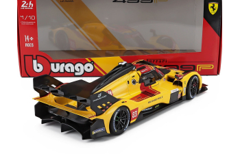 FERRARI 499p 3.0l Turbo V6 Team Af Corse №83 Winner 24h Le Mans (2025) Robert Kubica - Phil Hanson - Yifei Ye, Yellow Red