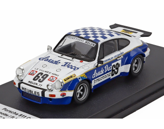 PORSCHE 911 Carrera Rs (night Version) N 69 24h Le Mans 1974 Lucien Nageotte - Pierre Laffeach - Jf Jaunet, White Blue