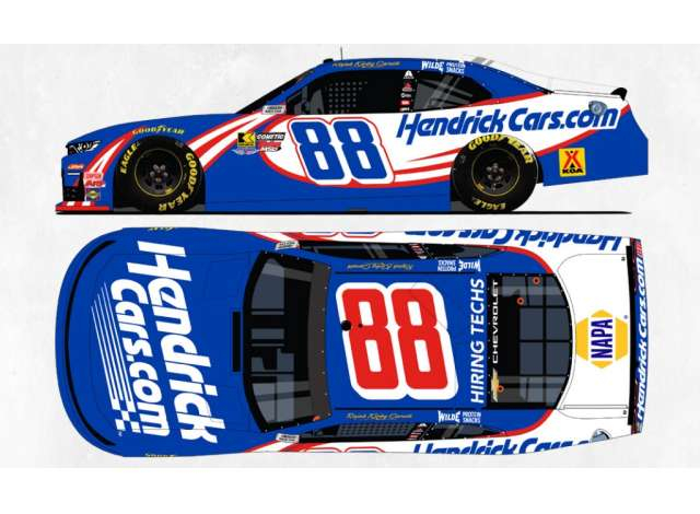 Chevrolet #88 Rajah Caruth *HendrickCars.com*, blue/white/red 2026