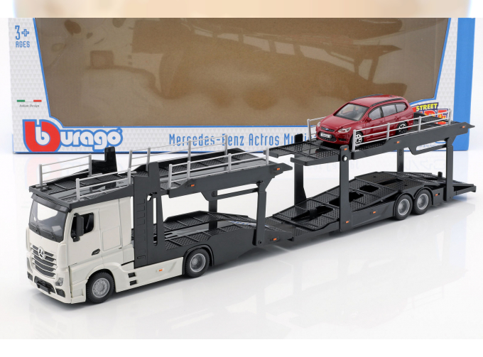 MERCEDES-BENZ Actros Multicar Carrier with Ford Focus, white / red