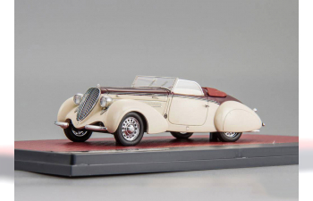 STEYR 220 Gleaser Sport Cabriolet (1938), beige / maroon