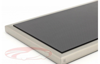 Бокс акриловый Dieppe Carbon с акрилово-металлическим основанием, черный / серебристый