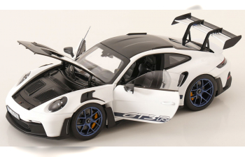 PORSCHE 911 (992) GT3 RS Weissach Package (2022), white blue carbon