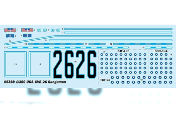 Сборная модель USS CVE-26 Sangamon