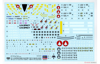 Сборная модель MACROSS VF-1J Super/Strike Valkyrie SVF-41 Черные тузы
