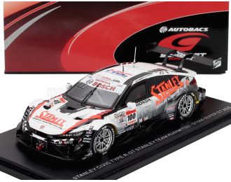 HONDA Civic Type R-gt Team Stanley Kunimitsu №100 Gt500 Class Super Gt (2025) Naoki Yamamoto - Adasuke Makino, White Black Orange