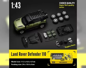 LAND ROVER Defender 110, green / black с набором деталей для тюнинга