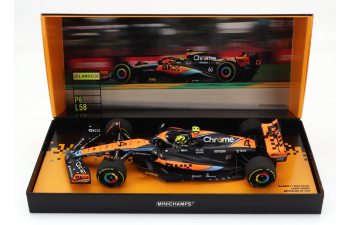 McLAREN F1 Mcl60 Team Mclaren N 4 6th Australian Gp With Pit Board 2023 Lando Norris, Orange Black