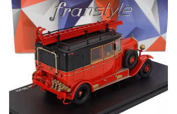 LAFFLY Vm2 Truck Fourgon Pompe Sapeurs Pompiers Ville De Brou (1925), Red Black
