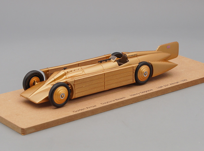 Golden Arrow Daytona Beach Henry Segrave LSR 231.44 mph (1929), gold