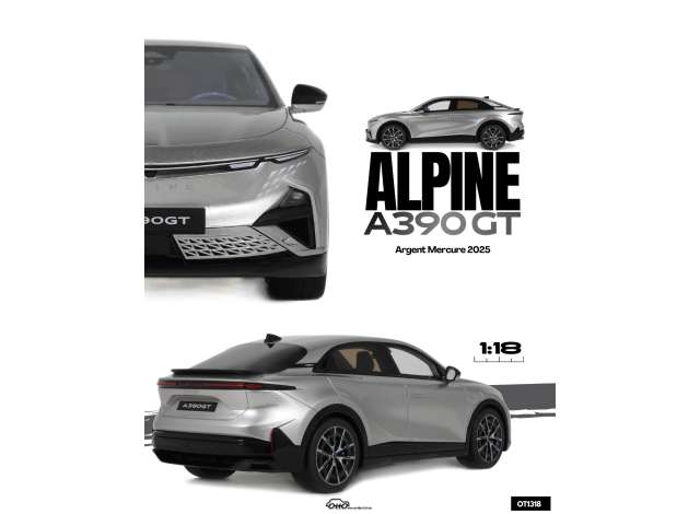 Alpine A390 GT *Resin series*, argent mercure 2025