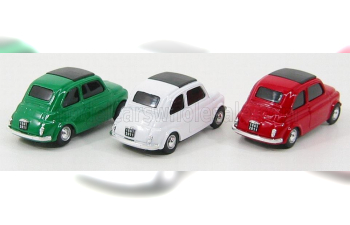 FIAT Set 3x 500 (1965) - Viva L'italia 150th Anniversario Italia 1861 - 2011, Green White Red