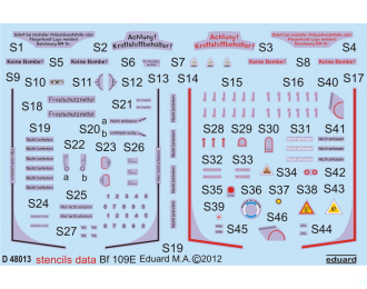 Декаль для Bf 109E - декаль