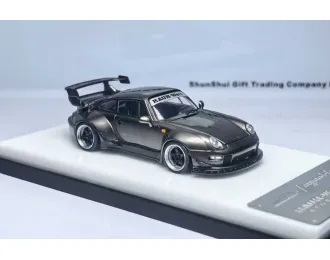 PORSCHE RWB 993 High Wing, pearl grey chrome