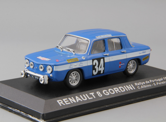 RENAULT 8 Gordini Rallye de Portugal 1967 C.Albino - S.Pereira #34, blue