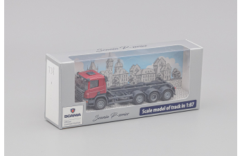 SCANIA P 8х2/4 контейнеровоз 20", вишнёвый