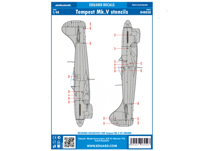 Tempest Mk. V тех.надписи