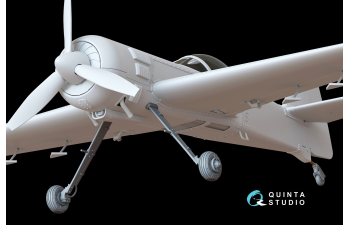 Стойки и Колеса Шасси для Су-31 (Quinta Models) (с травлеными и стеклопластиковыми деталями)