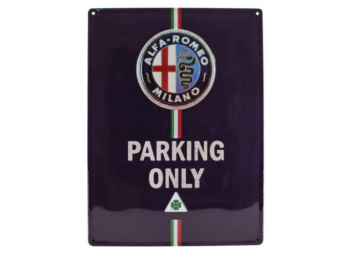 ACCESSORIES 3d Metal Plate - Alfa Romeo Parking Only, Blue