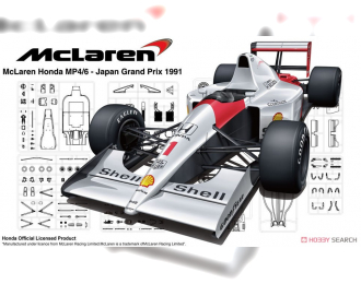 Сборная модель McLaren Honda MP4/6 Japanese GP/San Marino GP/Brazilian GP